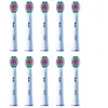 Oral-B Pro Lot De 10 Brossettes De Rechange 3D White, AUTHENTIQUES, Blanches, Cupule De Polissage Pour Des Dents Blanches Sans Taches, Embout Pour Les Brosses A Dents Electriques Oral B Pro, Carton