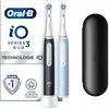 Oral B Brosses à dents électriques noire et bleue, 2 brossettes, 1 étui de voyage