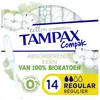 Tampax Compak Cotton Régulier 100% Coton Bio 14 Tampons