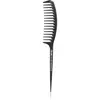 Janeke Carbon Fibre Fashion Comb with a long tail and wavy frame peign...