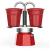 Bialetti Cafetière Italienne 2 Tasses Rouge Métal Aluminium 100 ml TU