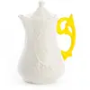 SELETTI Théière I-Wares, blanc / jaune, 1,2 litre, porcelaine