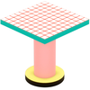 Seletti SUPERLOUNGE TABLE RED GRID