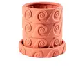 SELETTI Vase Magna Graecia Onda, soucoupe, terre cuite