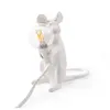 Lampe à poser blanche souris assise nouvelle version 15 cm USB Mouse - Seletti