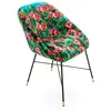 SELETTI chaise rembourrée TOILETPAPER PADDED CHAIR (Roses - Tissu en polyester, Structure en bois, polyuréthane et métal)