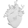 SELETTI Vase Love in Bloom, transparent, hauteur 24 cm, forme de coeur,