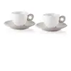 Guzzini - EVERYDAY Lot de 2 tasses à café avec soucoupe - Gris Pigeon - 081700158