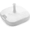 vidaXL Base de parasol - Marque - Remplissable - 16 litres - Blanc - Carré