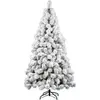 Amicasa Sapin Enneigé Vert 210 Cm Décoratif Noël
