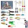 Calendrier de l'Avent de la Pêche 2024,24 Jours, Compte à Rebours de Noël pour Leurre, Matériel de Pêche, Cadeau de Noël