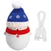 Chauffe-Mains banque de puissance 2 en 1 noël bonhomme de neige - Bleu