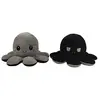 Non communiqué Animal en peluche Octopu 40cm, Double face Flip - Gris+Noir