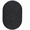 Novatrend Tapis de salon style jute noir 120x120 cm