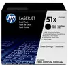 MM HP 51X 2-pack High Yield Black Original LaserJet Toner Cartridges C...