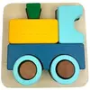 Puzzle en Bois 3D Train - Assembler & Empiler - 12M+