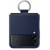 Coque en silicone pour Samsung Galaxy Z Flip 3 avec anneau Bleu TU