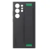 Coque en silicone avec lanière pour Samsung Galaxy S23 Ultra 5G Noir