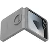 Coque SAMSUNG Z Flip6 silicone Gris avec anneau