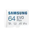 Samsung EVO PLUS microSD 64GB + adaptateur SD UHS-I U3 160 MB/s (2024)