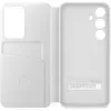 Etui Smart View avec porte-carte pour Samsung Galaxy S24 Gris Clair TU