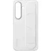 Coque en silicone avec lanière et support blanc pour Samsung Galaxy S25