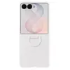 Coque Silicone Magnet Cover Ring Samsung Galaxy Z Flip 8 - White
