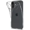 Spigen Coque Silicone pour iPhone 16 Antichoc Design Fin Compatible Qi SGP Transparent