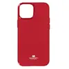 Mercury Coque pour iPhone 13 Silicone Gel Flexible Effet Brillant Rouge