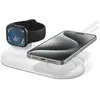 Spigen Mag Fit Duo Station de Charge Compatible avec MagSafe Chargeur (2020-2023) pour Les Séries iPhone 16/15/14/13/12 et Toutes Les séries d'Apple Watch/Airpods - Blanc