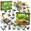 ZGEER Calendrier de l'Avent avec 24 blocs de construction d'animaux - ...