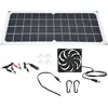 FLAMMKRAFT Kit Photovoltaïque Solaire 10w Avec Ventilateur Et Double P...