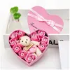 Lot de 10 Roses Parfumée Savon Fleur Coffret Cadeau, Salle De Bain Fle...