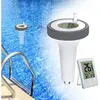 AEATHU Piscine Thermomètre Flottant Jauge,thermomètre Intérieur Et Ext...