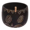 Bol Distributeur de laine imprimé tribal en bois - Knitpro Marron - Ma...