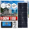 TEMPSA 100W Panneau Solaire Double DC USB Monocristaline Flexible Char...