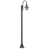 LINDBY Lampadaire extérieur 'Daphne' en aluminium - noir, transparent