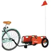 VIDAXL Remorque de bicyclette VENTE-FLASH - Remorque de vélo - orange ...