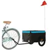 VIDAXL Remorque de bicyclette VENTE-FLASH - Remorque de vélo - noir et...