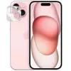 123 Pour iPhone 15 6.1"" :1 Film Protection Objectif Caméra Arrière en Verre Trempé 9H Haute Définition Transparent- Yuan Yuan -