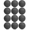 Non communiqué Lot de 12 boule tissu décoratif suspendu pour fête, christms guirlande ornement, boule brillant et scintillant coloris gris foncé - Diamètre 6 cm -JUANIO-