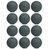 Non communiqué Lot de 12 boule tissu décoratif suspendu pour fête, christms guirlande ornement, boule brillant et scintillant coloris gris cendré - Diamètre 6 cm -JUANIO-