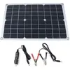 TEMPSA Panneau solaire 20W 12V Monocristallin 5V USB pr charger extéri...