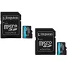 2PCS Kingston Canvas Go Plus 256Go Micro SD SDXC carte mémoire U3, V30...