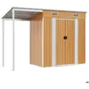 VIDAXL Abri de jardin-Armoire dextérieur - avec toit prolongé marron c...