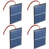 TORMATOR Ensemble De 4 Pièces 1.5v 0.65w 60x80mm Micro Mini Panneau So...