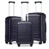 Kono Set de 3 Valises (55/65/76cm) Rigide Ensemble de Bagages en Polyp...