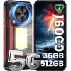 Smartphone Oukitel WP56 Rouge : 6.8" FHD+,12Go+512Go+2To, 16000mAh, An...