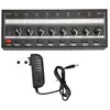ZULBCEO Amplificateur de casque stéréo 8 sorties, 1 canal d'entrée, son clair, compact, en métal, pour studio et scène, 100-240 V, prise UE