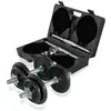 Gym Stick Appareil 61070é20éEnsemble d'haltéres réglable Noir-Chrome, 20ékg